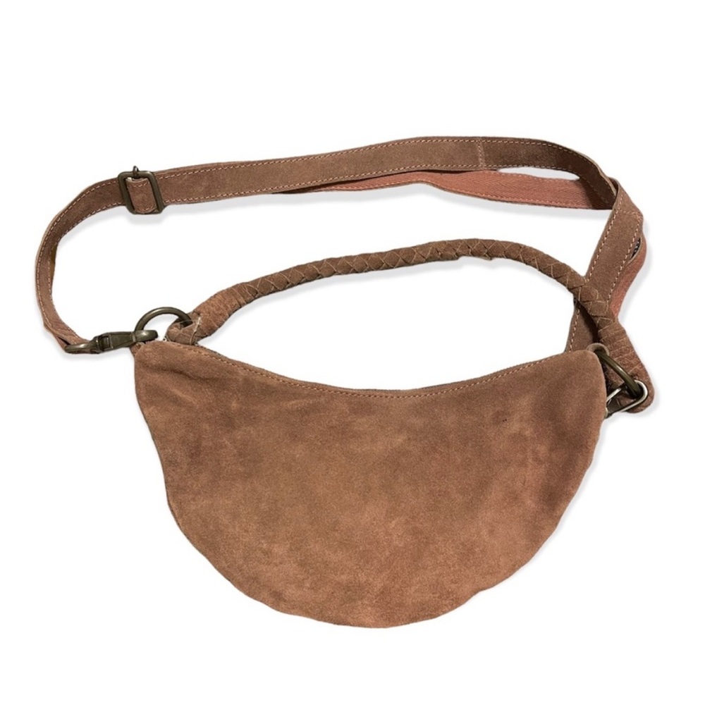 Free People Crossbody Suede Crescent Bag